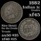 1882 Indian Cent 1c Grades xf+