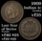 1909 Indian Cent 1c Grades vf++