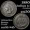 1880 Indian Cent 1c Grades AU, Almost Unc