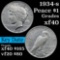 1934-s Peace Dollar $1 Grades xf