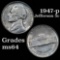 1947-p Jefferson Nickel 5c Grades Choice Unc