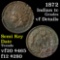 1872 Indian Cent 1c Grades vf details (fc)