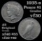 1935-s Peace Dollar $1 Grades vf++