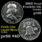 1962 Franklin Half Dollar 50c Grades GEM+ Proof