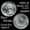 1957-d Washington Quarter 25c Grades Choice Unc