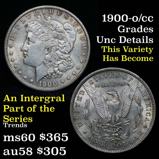 1900-o/cc Morgan Dollar $1 Grades Unc Details (fc)