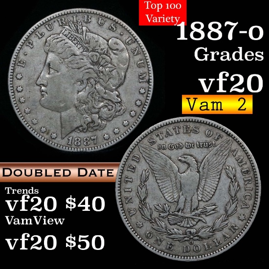 1887-o Morgan Dollar $1 Grades vf, very fine