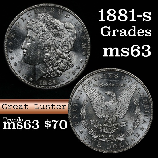 1881-s Morgan Dollar $1 Grades Select Unc