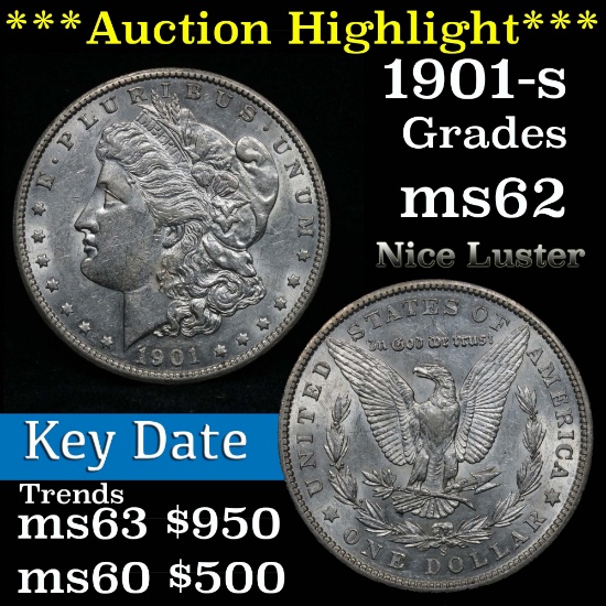 ***Auction Highlight*** Key date 1901-s Morgan Dollar $1 Grades Select Unc (fc)