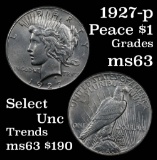 1927-p Peace Dollar $1 Grades Select Unc