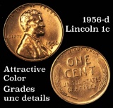 1956-d Lincoln Cent 1c Grades Unc Details