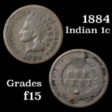 1884 Indian Cent 1c Grades f+