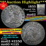 ***Auction Highlight*** 1833 Capped Bust Half Dollar 50c Graded Select Unc