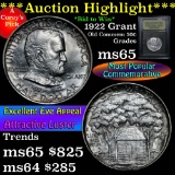 ***Auction Highlight*** 1922 Grant Old Commem Half Dollar 50c Graded GEM Unc by USCG (fc)