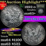 ***Auction Highlight*** 1892-o Morgan Dollar $1 Graded Select+ Unc by USCG (fc)