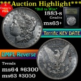 ***Auction Highlight*** Key date 1883-s Morgan Dollar $1 Graded Select+ Unc by USCG (fc)