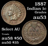1887 Indian Cent 1c Grades Select AU
