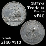 1877-s Trade Dollar $1 Grades xf (fc)