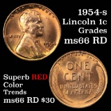 1954-s Lincoln Cent 1c Grades GEM+ Unc RD