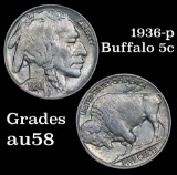 1936-p Buffalo Nickel 5c Grades Choice AU/BU Slider