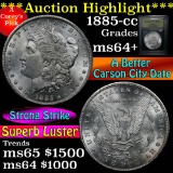 ***Auction Highlight*** 1885-cc Morgan Dollar $1 Graded Choice+ Unc by USCG (fc)