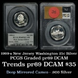 PCGS 1999-s New Jersey Silver State Quarter 25c Graded pr69 DCAM By PCGS
