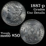 1887-p Morgan Dollar $1 Grades Unc Details