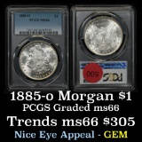 PCGS 1885-o Morgan Dollar $1 Graded ms66 By PCGS (fc)