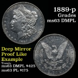 1889-p Morgan Dollar $1 Grades Select Unc DMPL (fc)