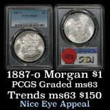 PCGS 1887-o Morgan Dollar $1 Graded ms63 By PCGS