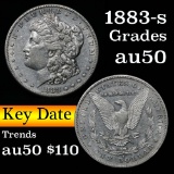 Key date 1883-s Morgan Dollar $1 Grades AU, Almost Unc