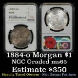 NGC 1884-o Morgan Dollar $1 Graded ms65 By NGC (fc)