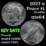 ***Auction Highlight*** 1927-s Peace Dollar $1 Grades Choice Unc (fc)