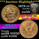 ***Auction Highlight*** 1879-cc Morgan Dollar $1 Graded Choice AU/BU Slider by USCG (fc)