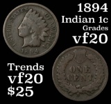 1894 Indian Cent 1c Grades vf, very fine