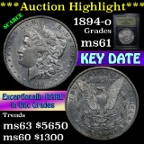 ***Auction Highlight*** Key date 1894-o Morgan Dollar $1 Graded BU+ by USCG (fc)