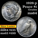 1926-p Peace Dollar $1 Grades Choice Unc