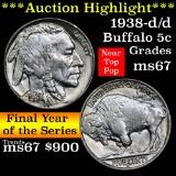 ***Auction Highlight*** 1938-d/d Buffalo Nickel 5c Grades GEM++ Unc (fc)