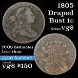 1805 Draped Bust Large Cent 1c Grades vg, very good