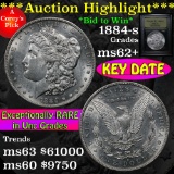 ***Auction Highlight*** Key date 1884-s Morgan Dollar $1 Graded Select Unc by USCG (fc)