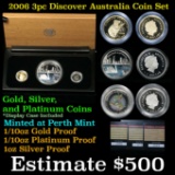 ***Auction Highlight*** 2006- 3 piece discover Australia coin set; silver, gold and platinum (fc)