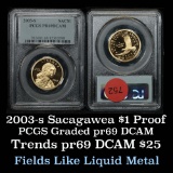 PCGS 2003-s Sacagawea Proof $1 Graded pr69 DCAM By PCGS