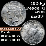 1926-p Peace Dollar $1 Grades Select+ Unc