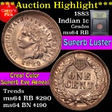 1883 Indian Cent 1c Graded Choice Unc RB by USCG (fc)