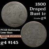 1800 Draped Bust Large Cent 1c Grades g, good