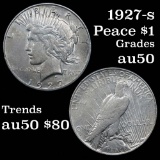 1927-s Peace Dollar $1 Grades AU, Almost Unc