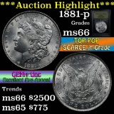 ***Auction Highlight*** 1881-p Morgan Dollar $1 Graded GEM+ Unc by USCG (fc)