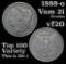 Top 100 1888-o Morgan Dollar $1 Vam 2 Grades vf, very fine