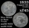 1833 Capped Bust Half Dollar 50c Grades xf+ (fc)