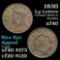 1830 Lg letters Coronet Head Large Cent 1c Grades xf (fc)